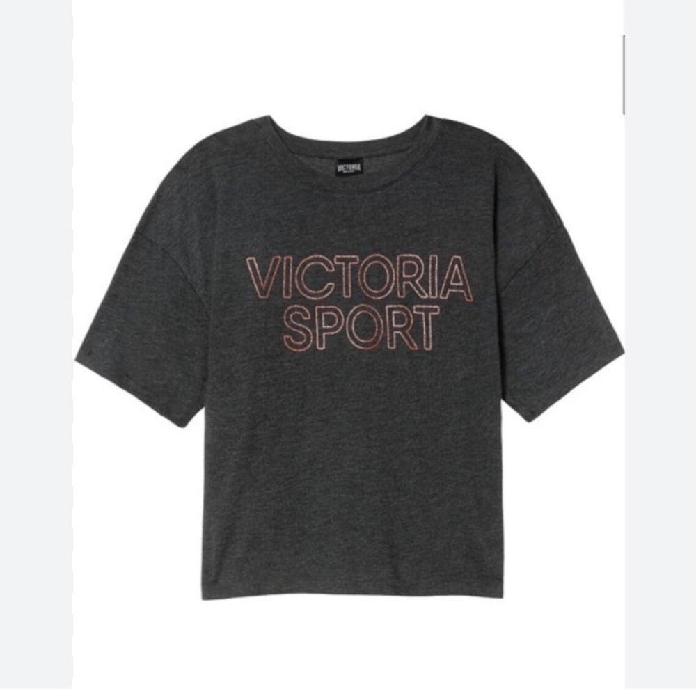 Victoria Sport by Victoria’s Secret cropped tee size small‎ rose gold